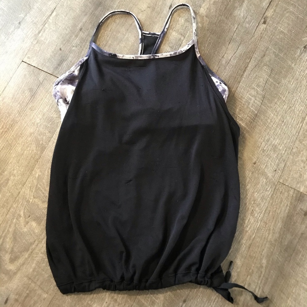 Fabletics sports bra/tank with drawstring bottom